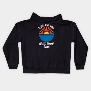 A Big Blue Wave Washed Trump Away Biden Victory Political Kids Hoodie